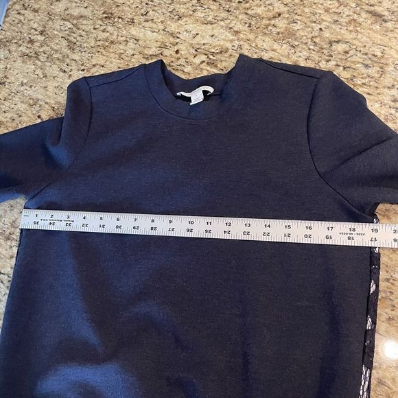 nordstrom signature womens Size Small Mixed Media sweater Lace Preppy Luxury - Picture 8 of 9